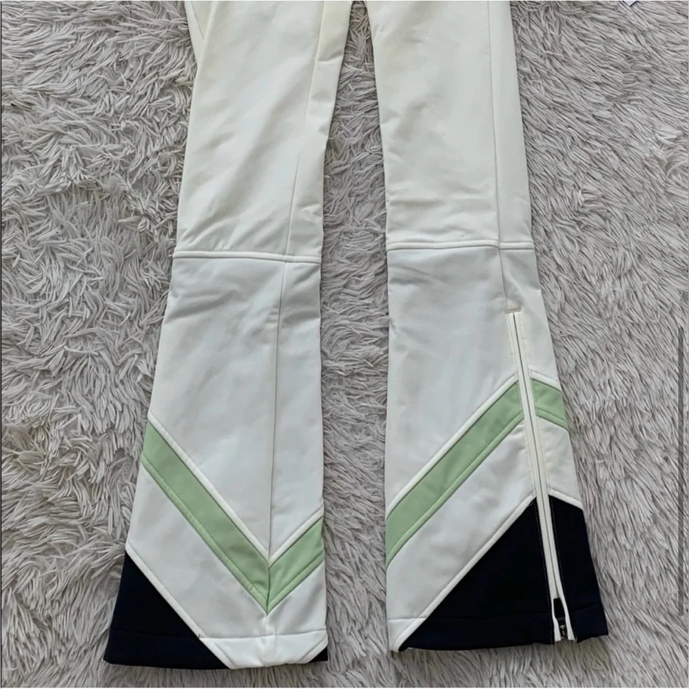 NWT Perfect moment Tignes hooded striped ski suit ( belt is not included)